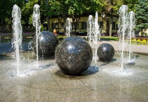 Dry Deck Fountain in Kurenevsky Park