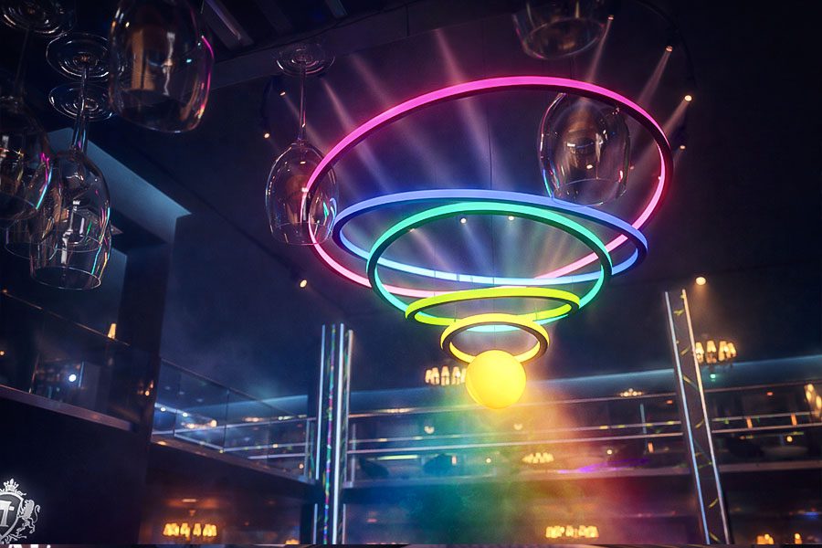 kinetic light sculpture