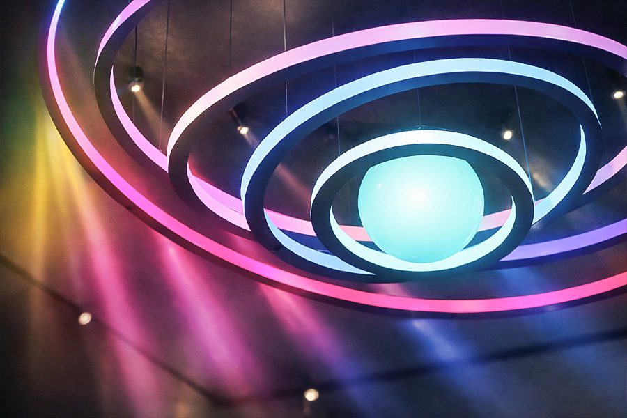 kinetic led circular rings