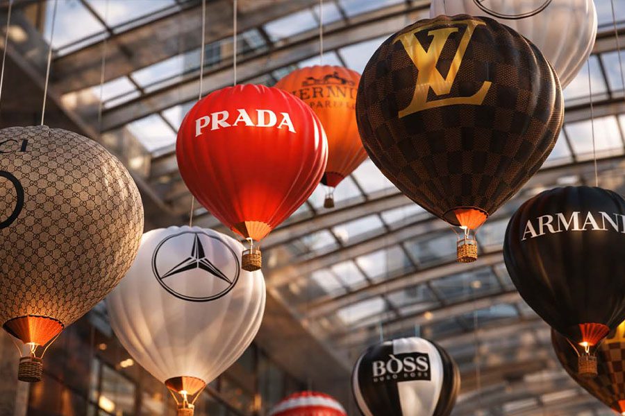 commercial branded kinetic installation