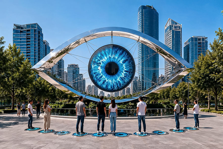 eye installation in the park
